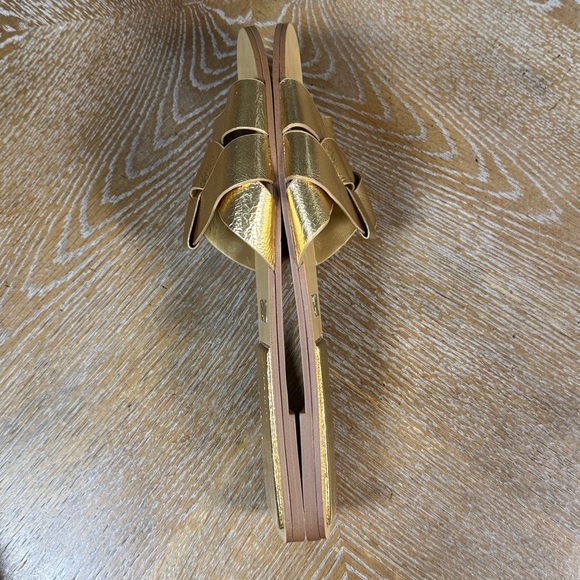 ZARA Metallic Gold Women's Sandals 40 - Picture 11 of 13